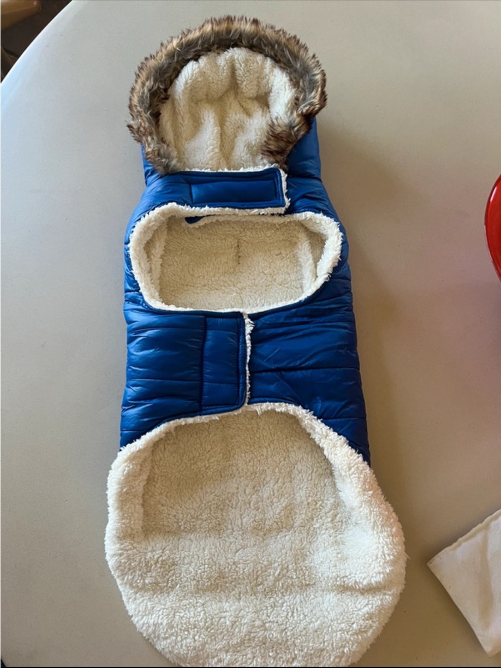 äd Worthy Dog Puffer Jacket - Blue, Warm & Lightweight XL